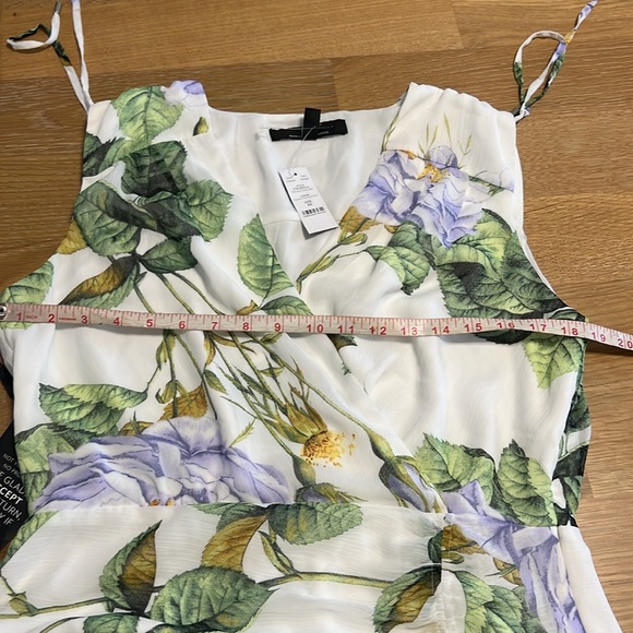 NEW WHBM Floral Sleeveless Ruched midi Dress size 10 - Picture 9 of 14